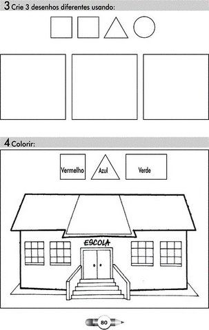 dibujos con figuras geometricas para ninos