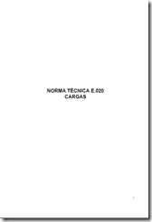 Norma Tecnica E.020 - Cargas