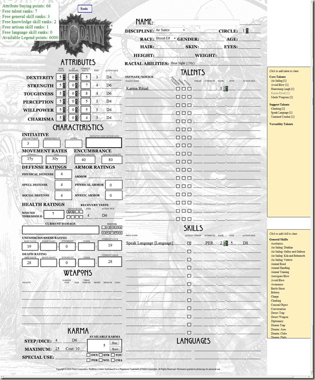 Earthdawn First Edition