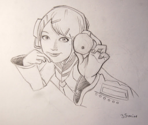 sketch, artist alley, anime sketch