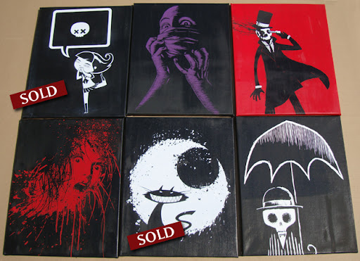 blood art, horror prints, alice in wonderland, hot topic