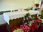 The altar at Christmas Eve, 2007.