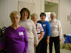 Barbara Fox, Roxanne Myers, JoAnn Hodgson, Molly Duhon, and Anita Luff at Daughters of the King Spring Assembly at Holy Trinity, Sulphur, April 12, 2008