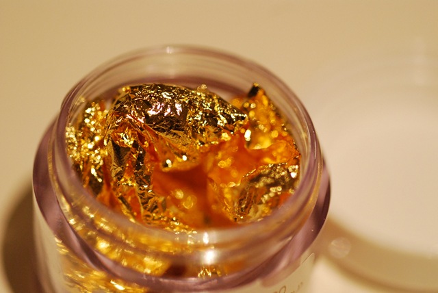 Gold leaf in jar