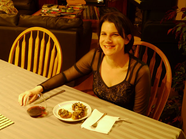 Dining on mushrooms and Pinot