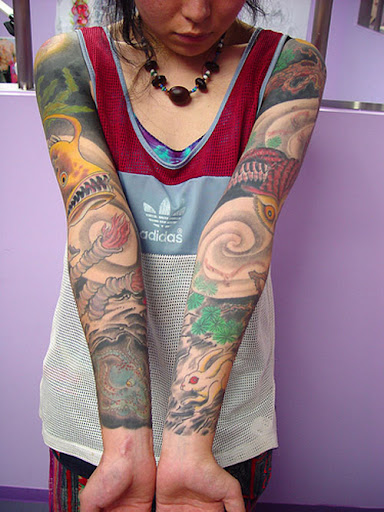 Japanese Sleeve Tattoos For Women. Japanese tattoos can be simple