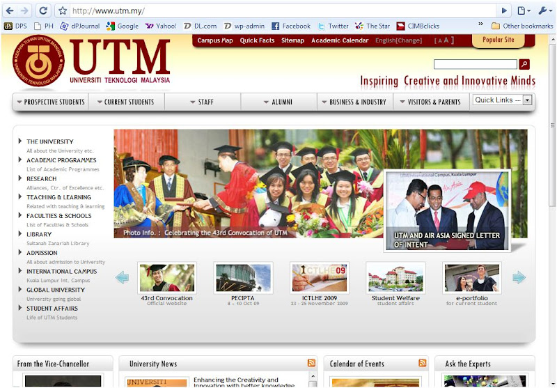 Featured on UTM website on August 15, 2009