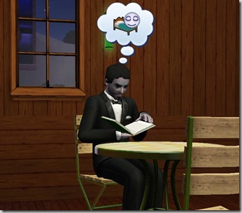 So glad EA was good-humored enough to put in horror books that would prevent cowardly Sims from falling asleep at night. Except that they didn't.