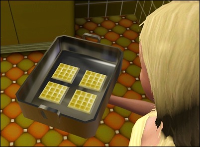What the heck... Are those frozen waffles? Because just a few seconds ago you were making batter.