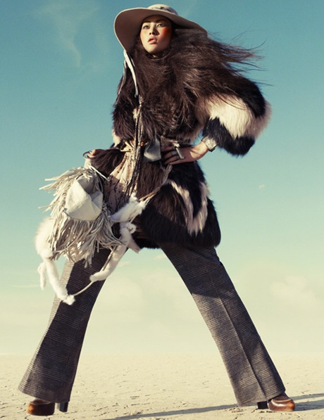 Liu Wen by Greg Kadel in Wild Dreams - Vogue Germany Nov 2010 - 1