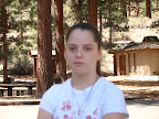 Kendra not thrilled with the camera at Davis Creek
