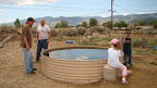 Terry, Albert, Missy and Donovan check out the water trough