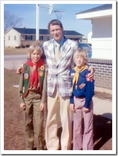 Jim Wright with Kids in Scout Uniforms