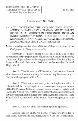 RA 8269: Antadao National High School