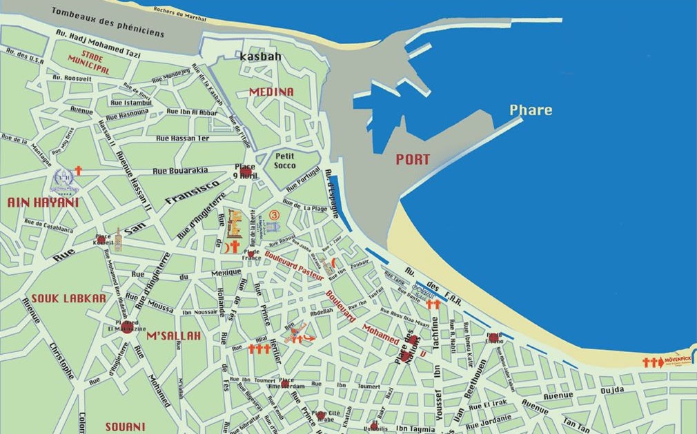 Morocco Map Tangier & Tangier region maps