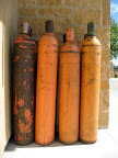 Tanks at O'Shaughnessy Estate Winery--they look like soldiers. Tanks at O'Shaughnessy Estate Winery--they look like soldiers.