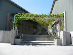 Entrance to Paul Hobbs with chardonnay grape trellis. Entrance to Paul Hobbs with chardonnay grape trellis.