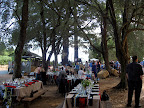 A crowd gathers for a luncheon at Schramsberg. A crowd gathers for a luncheon at Schramsberg.