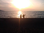 沼津湾と夕日