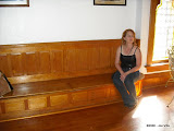 Flash reflecting on the bench