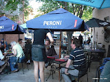 The pizzeria courtyard