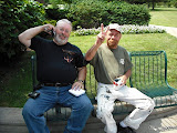 Daniel and Joe at the rest stop