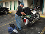 Daniel loading his bike