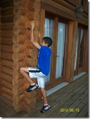 Austin climbing side of Cabin