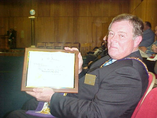 Keith shows his Honorary Membership Certificate