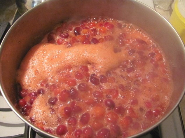 [Jellied cranberry sauce cooking foam in pan1[3].jpg]
