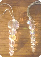 icicle crystal bead ornaments