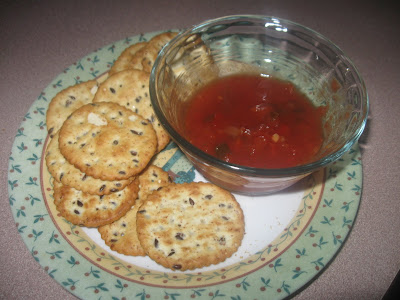 crackers and salsa