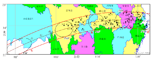 2009年7月22日日全食中国可见全食区域图