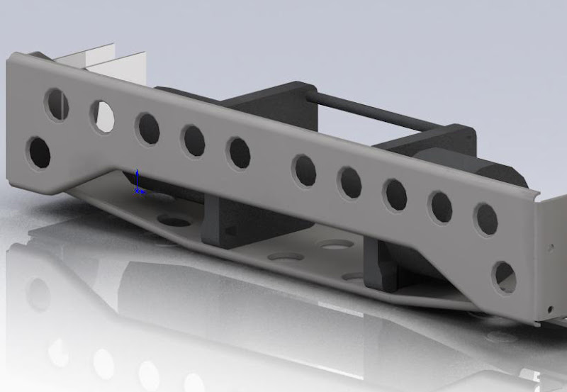 Winch behind crossmember. Pirate 4x4