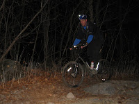 Glen negotiating an easy section Photo