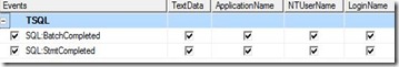 TSQL events