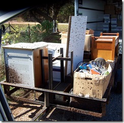 stuff on trailer with mud