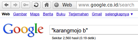 Karangmojo b Menurut Google