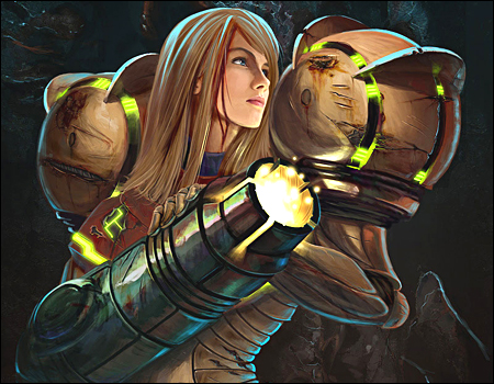 Samus Aran, de "Metroid".