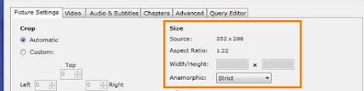 HandBrake Width & Height