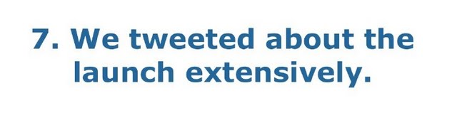 We tweeted extensively