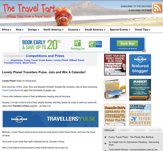 Travel Tart blog