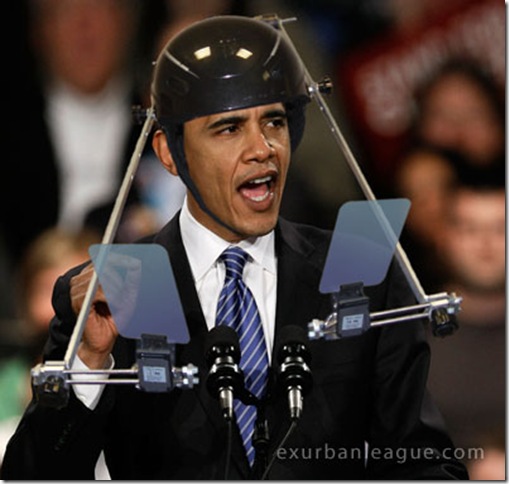 Obama portable teleprompter