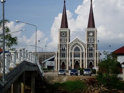 タイでは珍しいキリスト教会