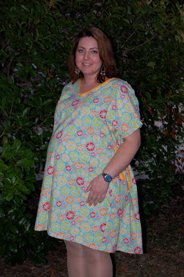 note that the tie is on my left side, rather than in the back of the gown