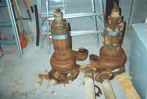 The pump mechanisms on this unit were highly corroded.