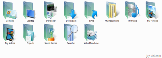 Vista like icons in Windows 7 user folder Vista like icons in Windows 7 user folder
