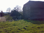 On the left the cow shed which is the second part of the project