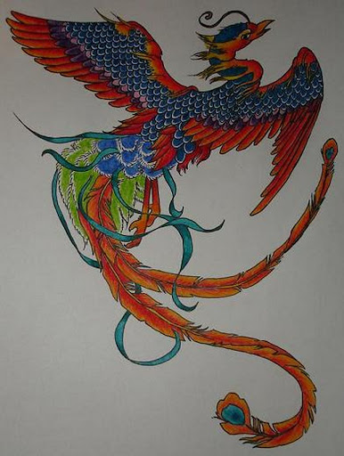 flying phoenix tattoo