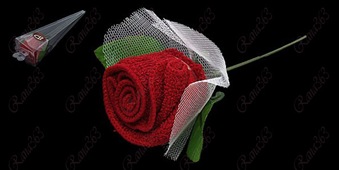 red-towel-shape-rose-flower-with-white-mesh-wraped-wedding-decoration-xs0058090402c